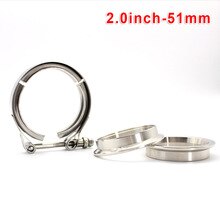 304 Stainless Steel V Band Pipe Flange Clamp Connection Silver Universal For exhaust Portable