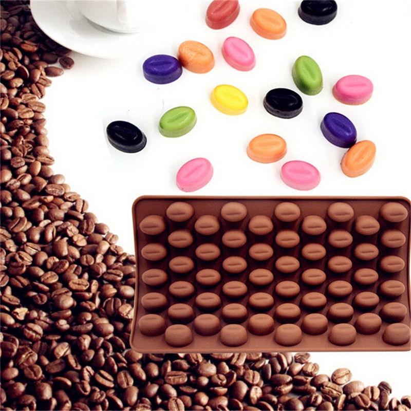 1PC Silicone Mini 55 Holes Chocolate Bean Mold Jelly Candy Soap Baking Mould