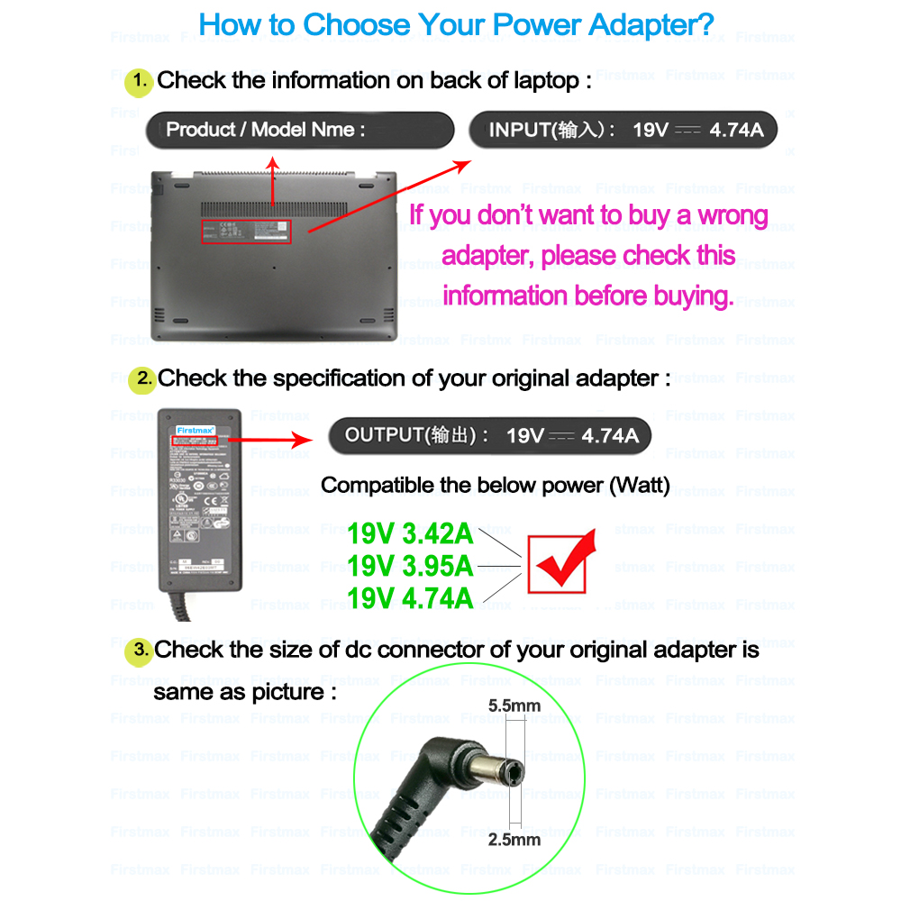 19V 4.74A 90W laptop charger ac power adapter for Medion Akoya E6214 E6215 E6217 E6220 E6221 E6222 E6224 E6226 E6227 E6228 E6234