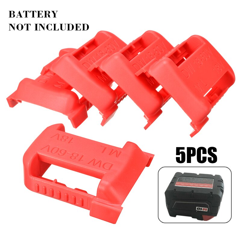 5 Stks/set 18V Mounts Opslag Houder Plank Rack Slots Batterij Opbergdozen Voor Milwaukee M18