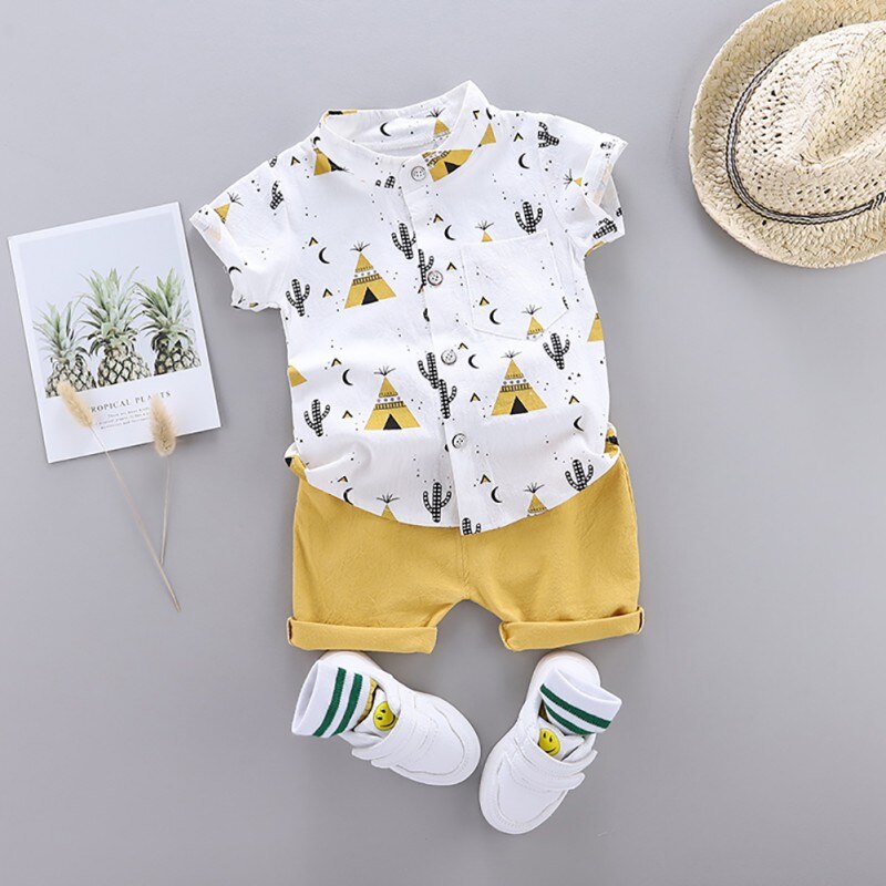 Zomer Baby Jongens kleding Kinderen \'s Leuke Kleding Sets T-shirt en Broek 2 stuk Kleding sets kids outfits