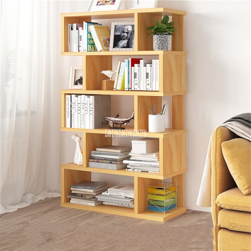 Living Room Space Saving Small Manmade Board Floor Bookshelf Bedroom Modern Simple Multifunctional Student Display Bookcase
