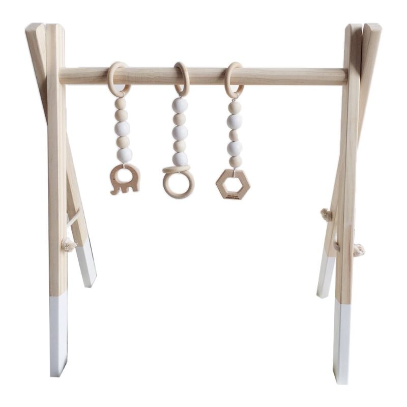 Nordic Stijl Baby Gym Speel Frame Houten Baby Nursery Zintuiglijke Ring-Pull Speelgoed L9CD