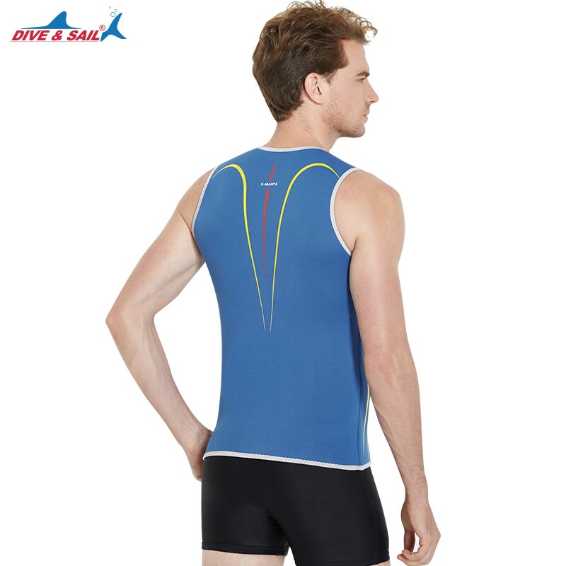 Dive Sail Wetsuits Top Sleeveless Premium Neoprene SCR 3mm Wetsuit Vest Scuba Diving Surfing Swim Snorkel Suit Wet Suits Blue