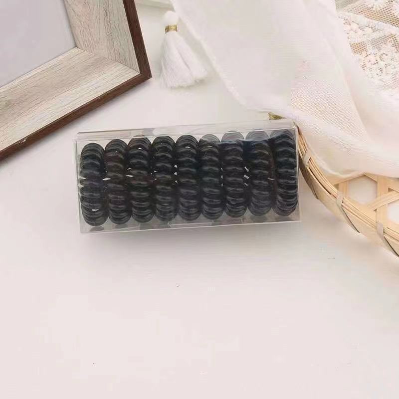 Bandeau élastique en plastique pour cheveux, ligne téléphonique, anneau de cheveux en caoutchouc pour femmes et filles, accessoires pour cheveux: NO.3