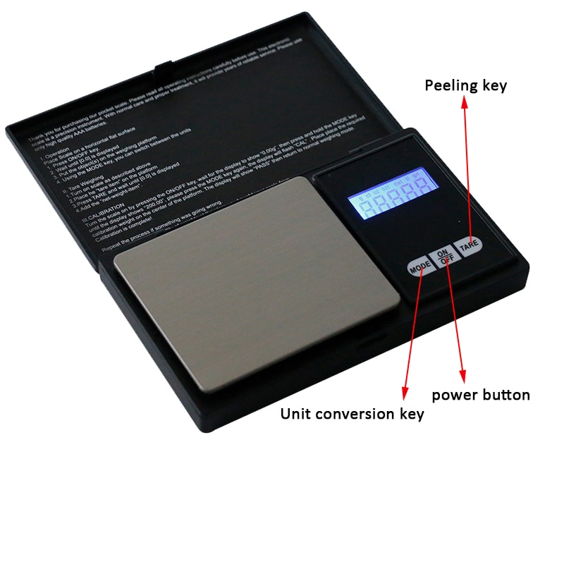 Urijk 0.01/0.1G 100G-1000G Lcd Mini Pocket Precieze Digitale Keukenweegschaal Sieraden Gold Balans weging Gram Elektronische Weegschalen