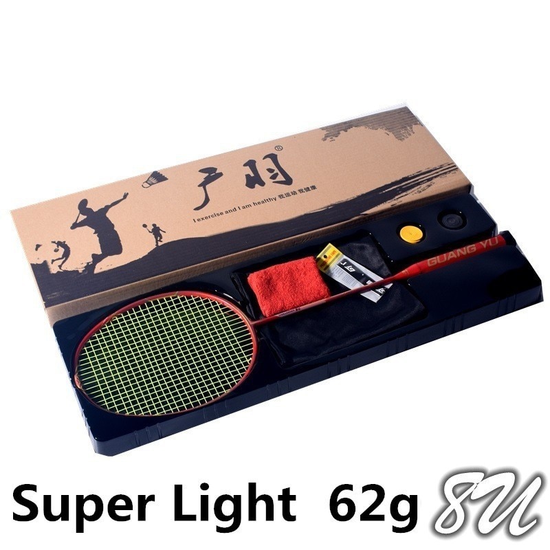 Badminton Racket Exceed Light 8U Offensive Defensive Full Carbon Good Single Racket Q1388ZXD