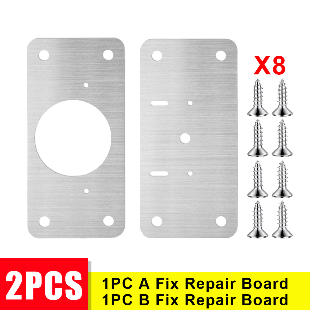 10/2 Stuks Kast Scharnier Reparatie Plaat Kit Rvs Deur Scharnier Montageplaat Met Gaten Voor Thuis Keuken kast Meubels: Mintgroen