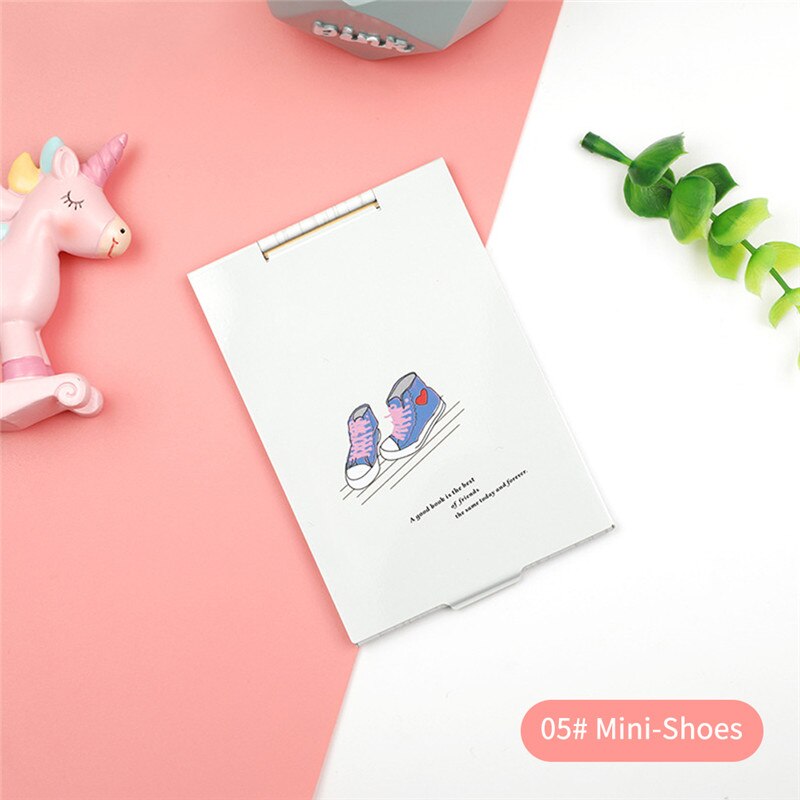 Mini ultradunne make-upspiegel opvouwbare rechthoekige zakspiegel cosmetische spiegel bureau compacte zak kappersspiegel: 05
