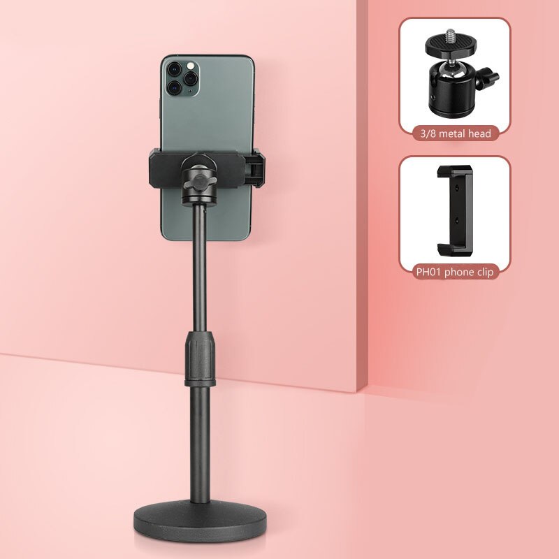 Tabletop Tripod For Phone iPad Live Broadcast Mobile Phone Stand Tripode Desktop Lazy Stand Adjustable Class Video Selfie Holder: A