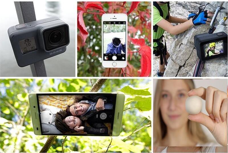 GEKKO STICK - the quickest GoPro hero action camera & Smartphone mount work as a Tripod or Selfie Stick for iPhone7 6s sjcam