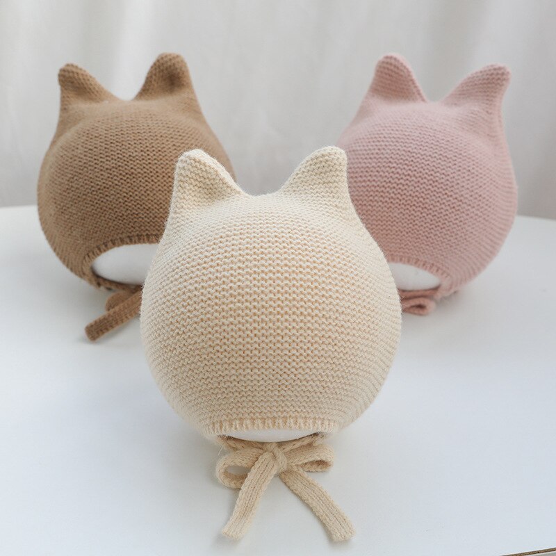 Punto cálido para invierno sombrero Mono para bebé niño chico chica gorra protección de oído sombreros niños gorra tejida para niños gorro infantil