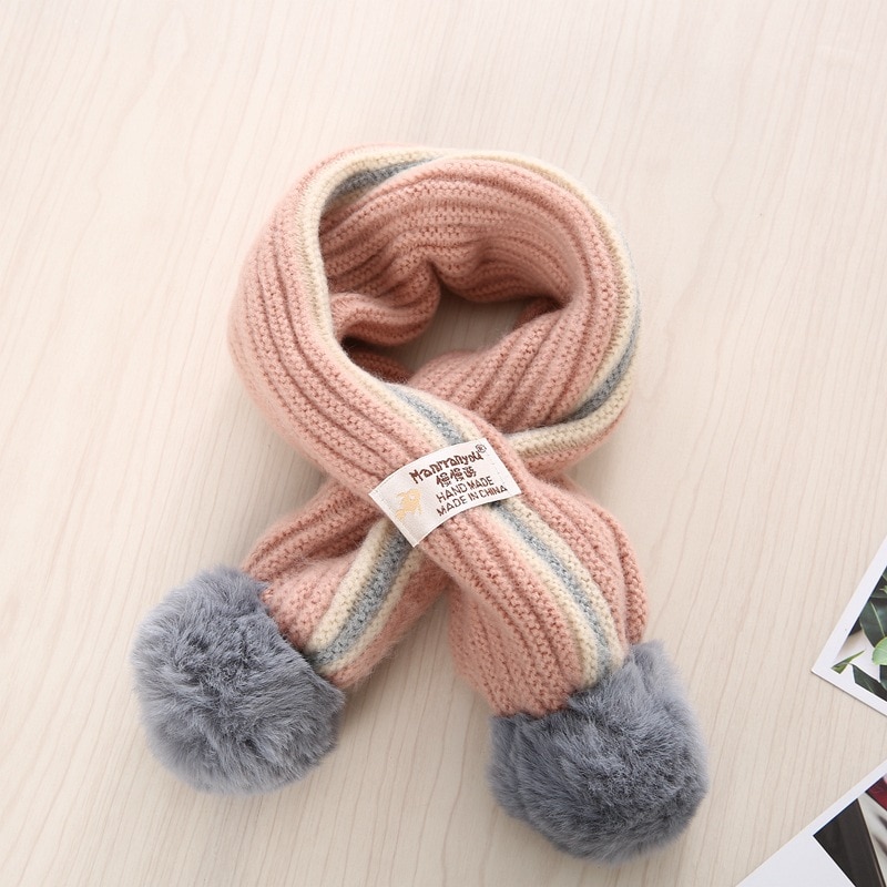 1-8 anos crianças cachecol outono inverno da criança meninos meninas cruz tricô lenços de lã do bebê selvagem quente scarfs kf661