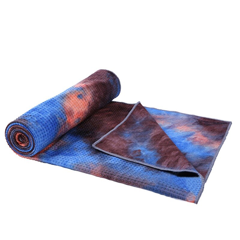 Gym Zwemmen Antislip Yoga Handdoek Zachte Reizen Sport Fitness Oefening Yoga Pilates Mat Tie-Dye Gedrukt Deken yoga Mat 183x63cm: Beige