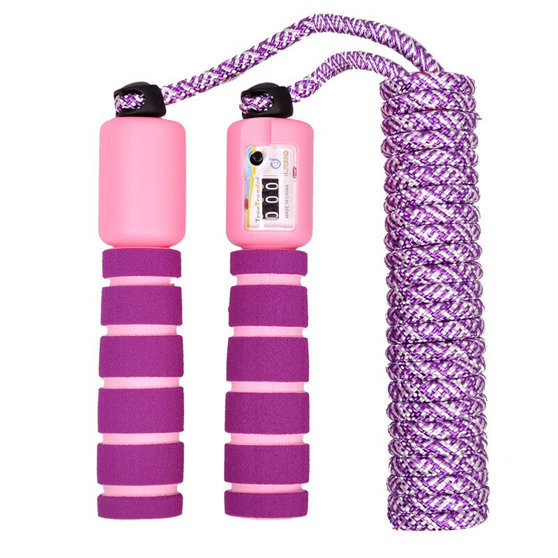 2.6m Adjustable Jump Rope with Counter Sports Fitness Counting Skipping Rope Trainers Core Slid Fitness Gliding
