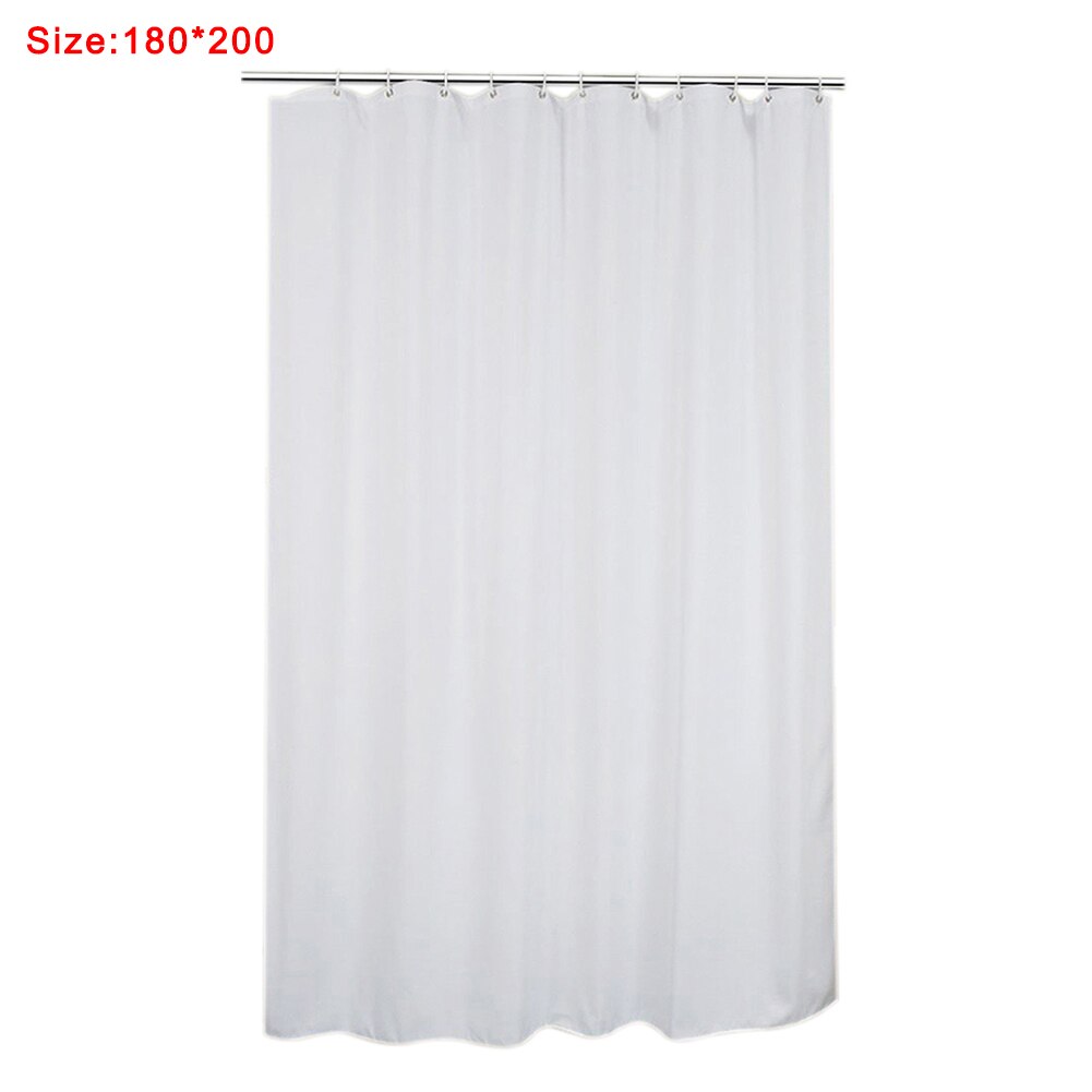Extra Brede Extra Lange Bad Gordijn Wasbare Plain Douchegordijn Waterdicht Wit Met 12 Haken: 70.87 x 78.74inch