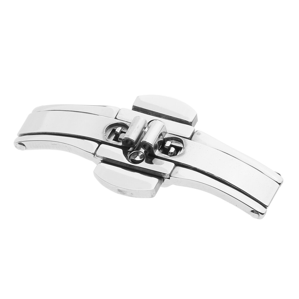 Watch Butterfly Clasp Deployment Buckle Watch Repair Tools Silver15 x 4mm