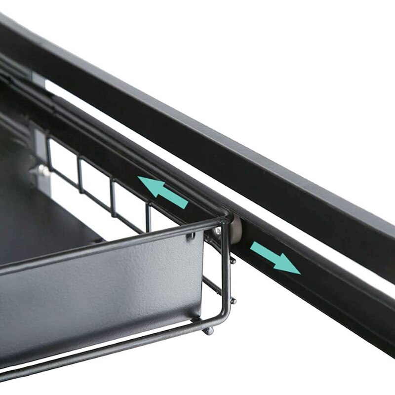 2-Tier Under Sink Cabinet Organizer with Sliding Storage Drawer Desktop Organizer for Kitchen Bathroom Countertop Rack Supplies