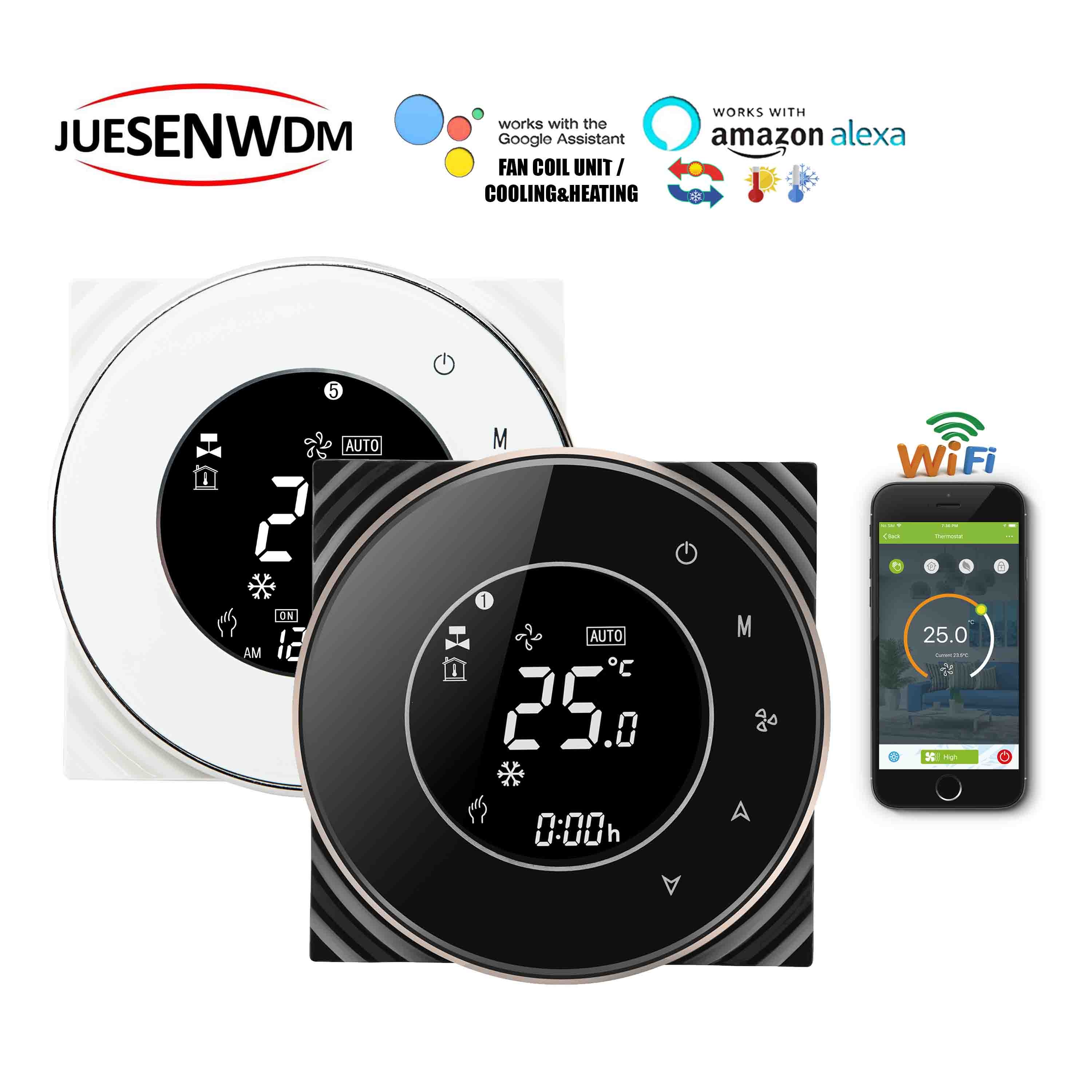 JUESENWDM Smart Wi-Fi Termostat BAC-6000A/ELW för Värme/Kyla med Pekskärm