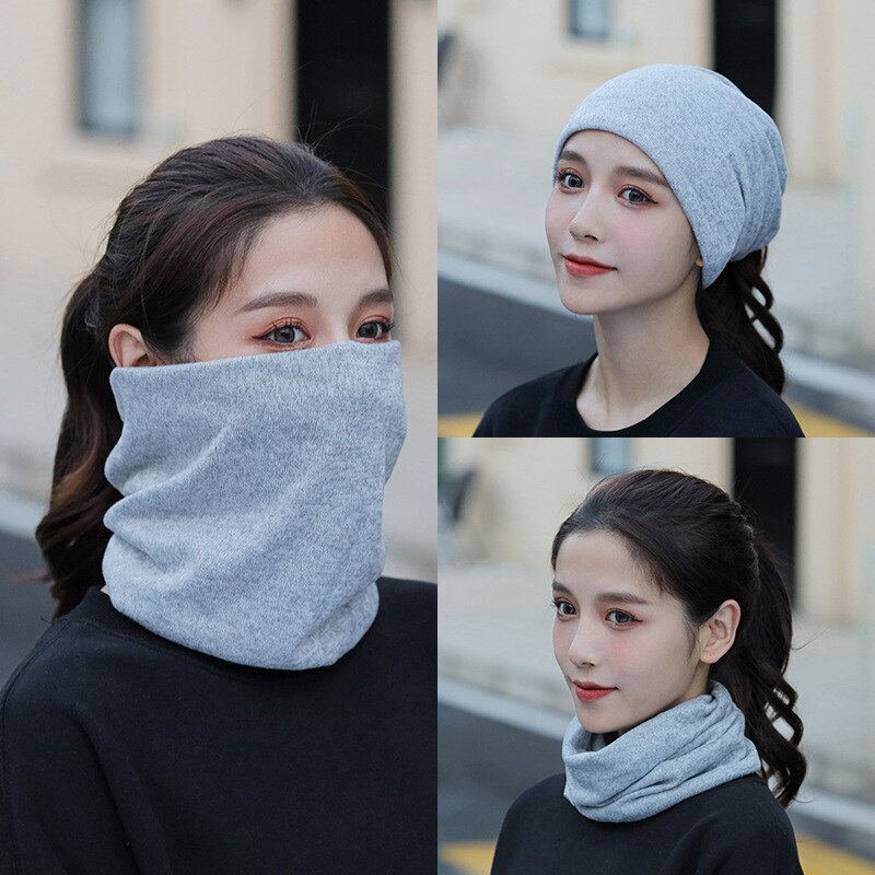 Gorro versátil para esquiar al aire libre, senderismo, pesca, otoño e invierno, bufanda de protección del cuello gruesa y cálida: P