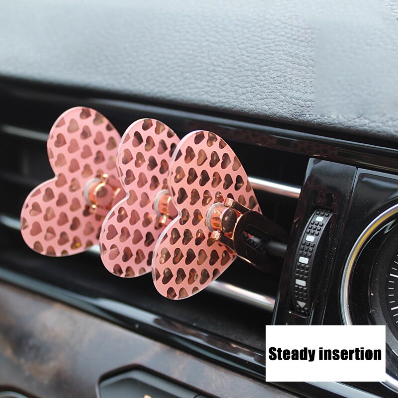 Smart Phone Holder Car Air Outlet Mount Air Vent Clip Vehicle Acrylic Heart-shaped Soft Glue Support Bracket Phone GPS X66