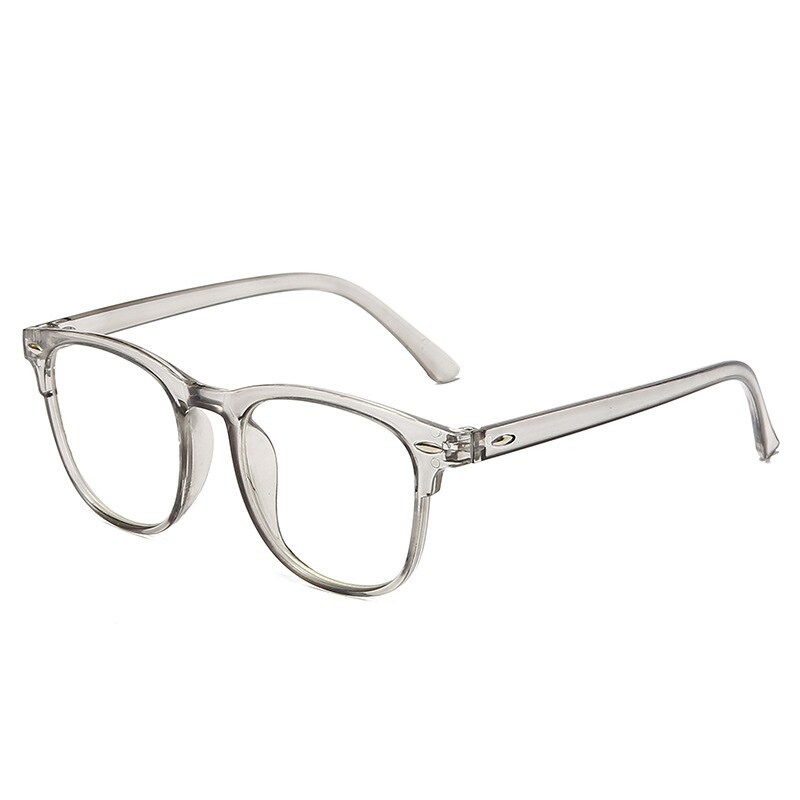Transparent Computer Glasses Frame Women Men Anti Blue Light Round Eyewear Blocking Glasses Optical shooting Spectacle Eyeglass: Grey