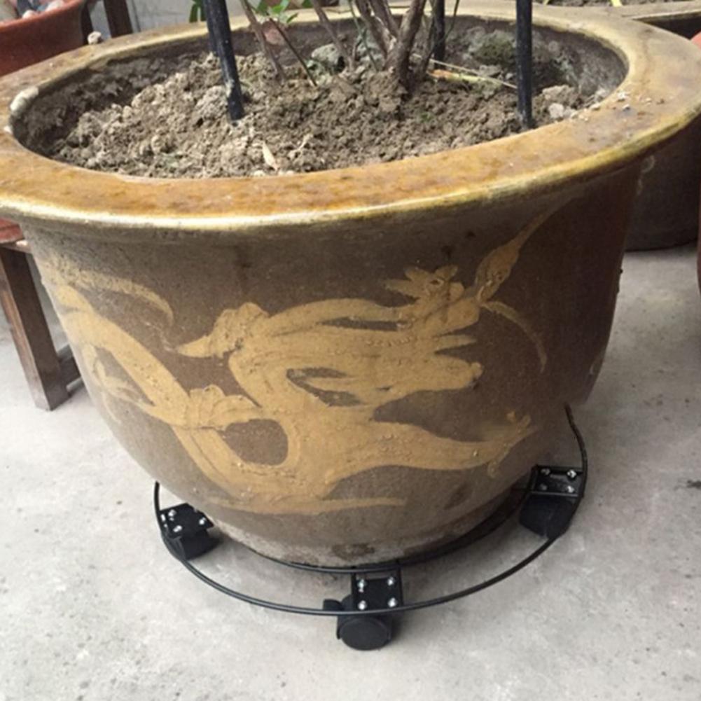 Heavy Duty Plant Pot Caddy Metal Plant Trolley Rolling Plant Dolly for Outdoor or Indoor Plant Tray with Wheels Flower Pot Rack