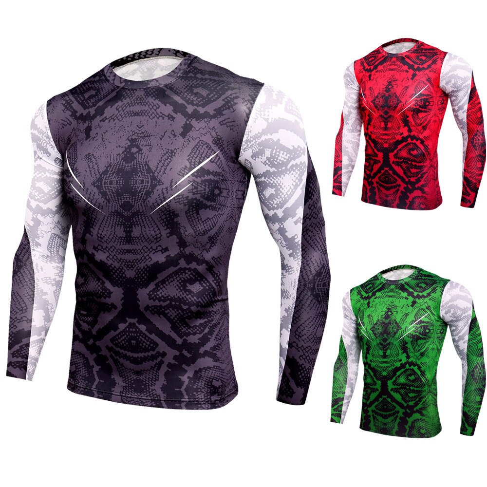 Man's T-shirt Outdoor Cycling Sportswear Gym Sports Shirt Costume Long Sleeve Mens Skinny Running T-shirt Compression Shirt