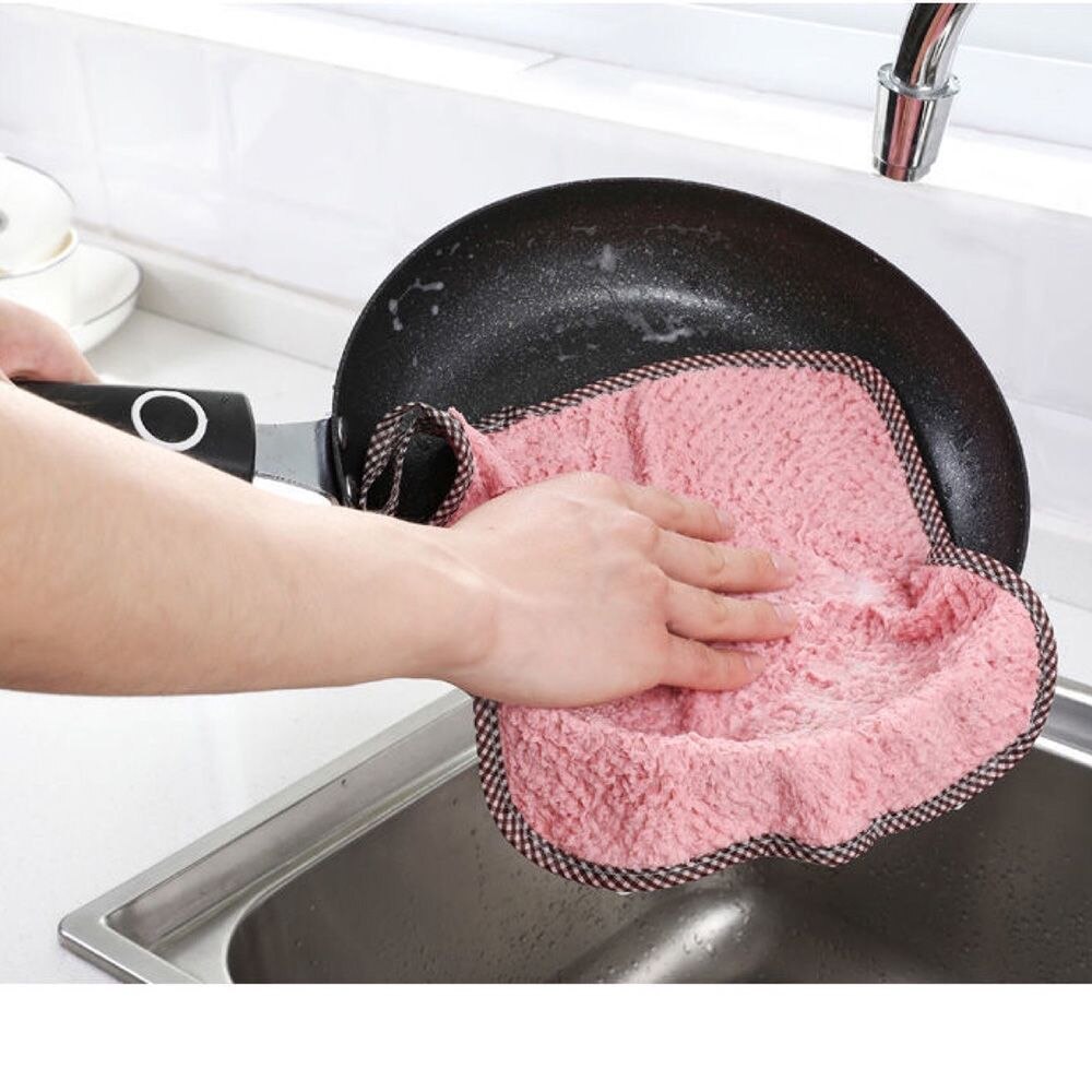 Coral Fleece Toallas De Mano Cleaning Cloth Kitchen Towel Microfiber Torchon Cuisine Trapos Cocina Trapos Cocina Pano Prato Dish
