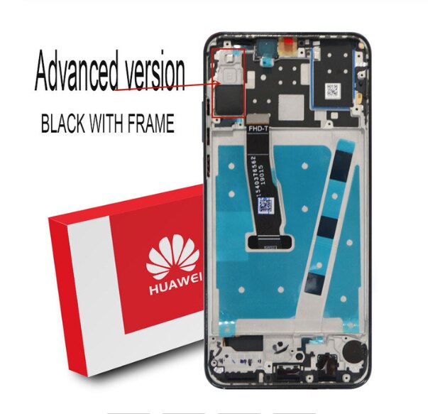 100% Original 6.15 ''IPS Display mit rahmen für Huawei P30 Lite Nova 4e LCD Touch Screen Digitizer MAR-LX1 LX2 AL01 Reparatur Teile: Advanced Black