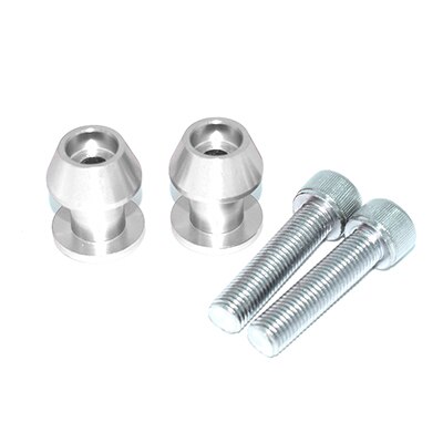 JEAR Paar CNC Swing Arm Spoelen Sliders Motorcycle Achterbrug Spool Sliders 10mm voor Kawasaki ER6F ER6N Ninja 250R 300R 400R 500 65: SILVER M8