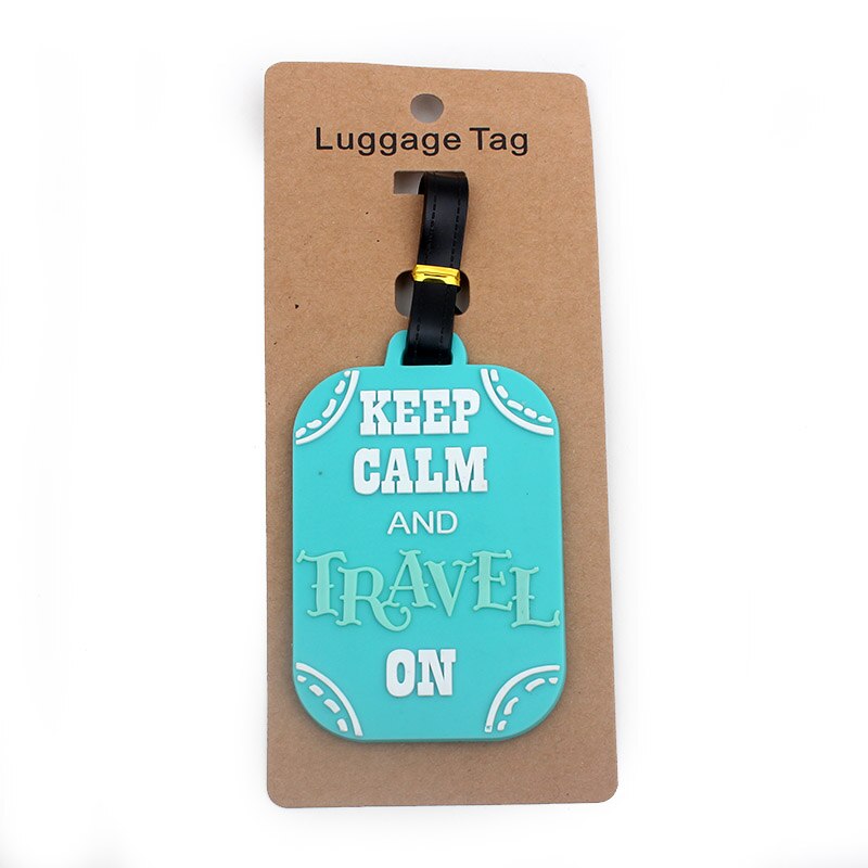 Reizen Accessoires Houd Kalm Bagagelabel Mode Vrouwen Silicagel Koffer ID Adres Holder Bagage Boarding Tag Draagbare Label