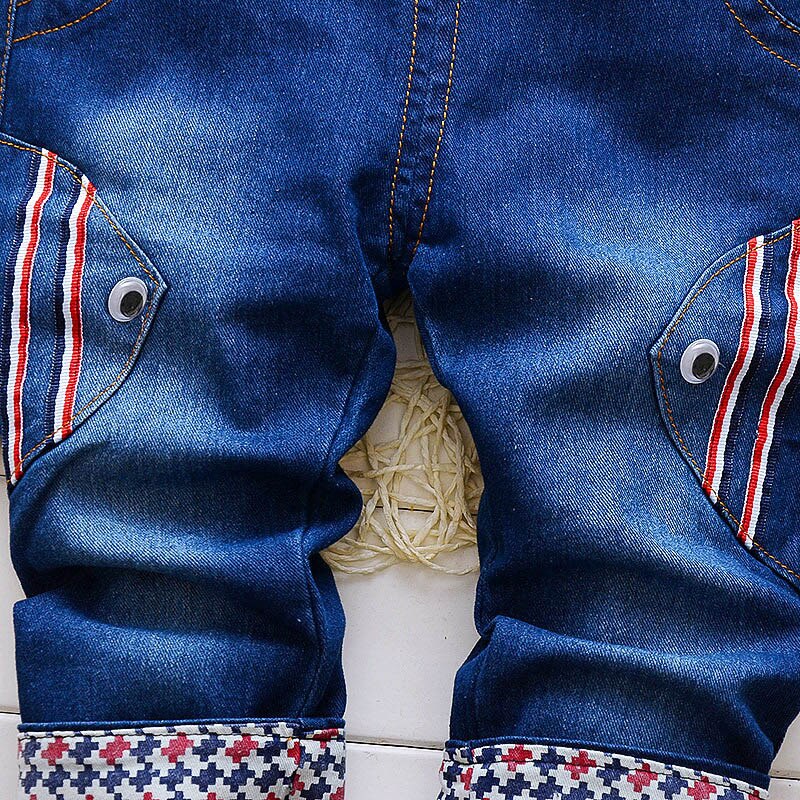 Diimuu toddler baby dreng bomuld afslappet tøj jeans overalls spædbarn drenge lange bukser børn elastisk talje barn tynde bukser