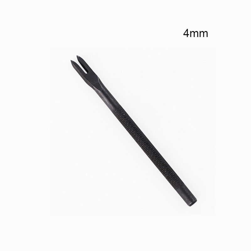 Perforadores de acero para cuero, herramientas de artesanía de 1, 2, 4, 6 puntas, cincel de punta de diamante, 3/4/5/6mm: 4mm 2 Prong 1pcs