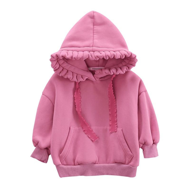 Vinter tjejer bär blommiga huvor fleece vadderad kappa utrikeshandel barnkläder kläder för stora barn: Röd / 5