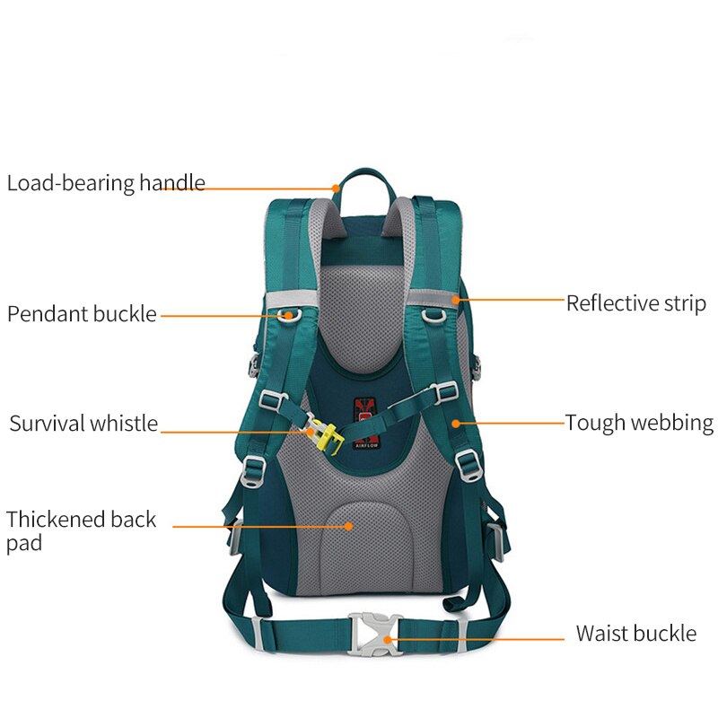 30L Outdoor Hiking Bag Portable Waterproof Travel Backpack Mountaineering Camping Trekking Sports Knapsack Men Women
