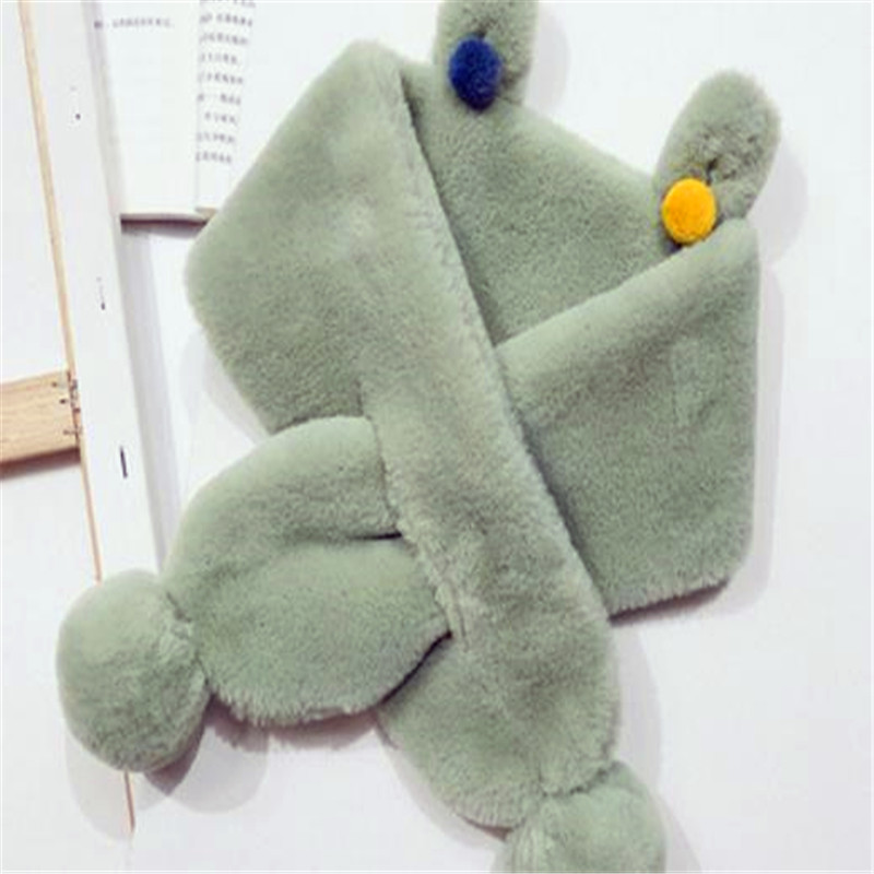 Mädchen han-ausgabe mit dicken pelz kragen zu halten warme winter wolle schal männlichen babys kreuz reine farbe kaninchen wolle tuch B322