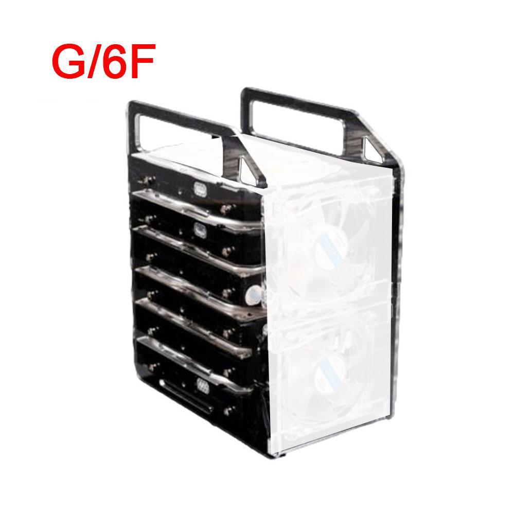 DIY Acryl Festplatte Halterung transparent Festplatte Regal Schreibtisch Computer Externe Speicher Kasten HDD Festplatten KäFeige: Schwarz 6F