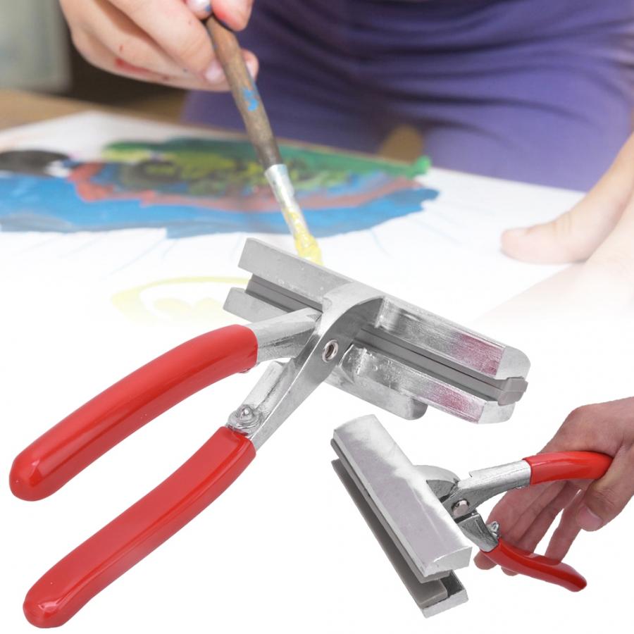 Stainless Steel Oil Painting Canvas Stretching Tool Pliers Red Handle with Spring