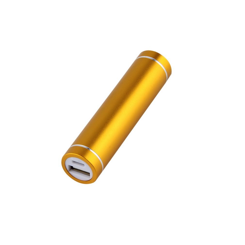 1pc DIY Powerbank Case power bank shell Portable USB Mobile Power Bank Charger Box 18650 Battery Case: gold