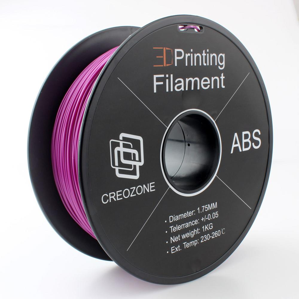 Creozone abs-kunststof voor 3d printers abs-filament 1.75 1kg 2.20 lbs 3d printerfilament 3d printmaterialen: Abs-paars