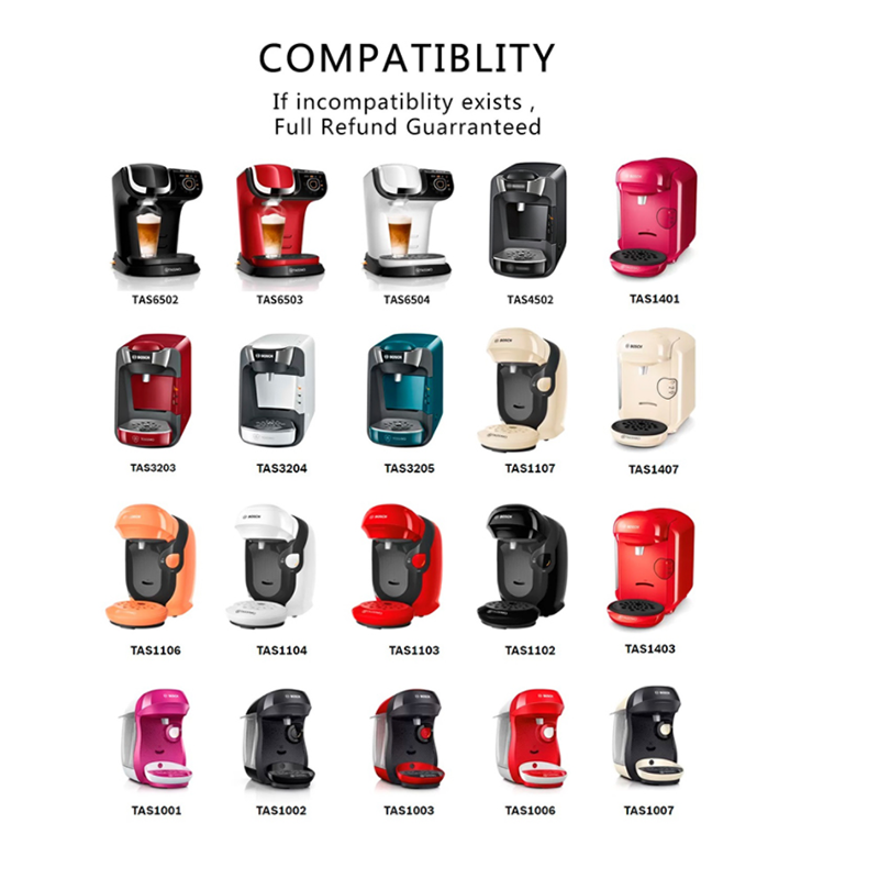 Tassimo – capsules de café réutilisables, dosettes 60ML/180ML, pour Machine BOSCH, dosettes filtrantes rechargeables
