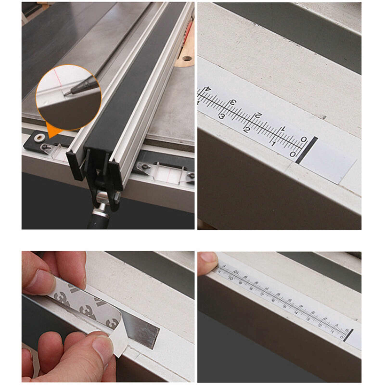 150cm Ruler Stainless Steel Self Tape Measure Miter Track Measure Miter Saw Scale for T-track Router Table Woodworking Tools