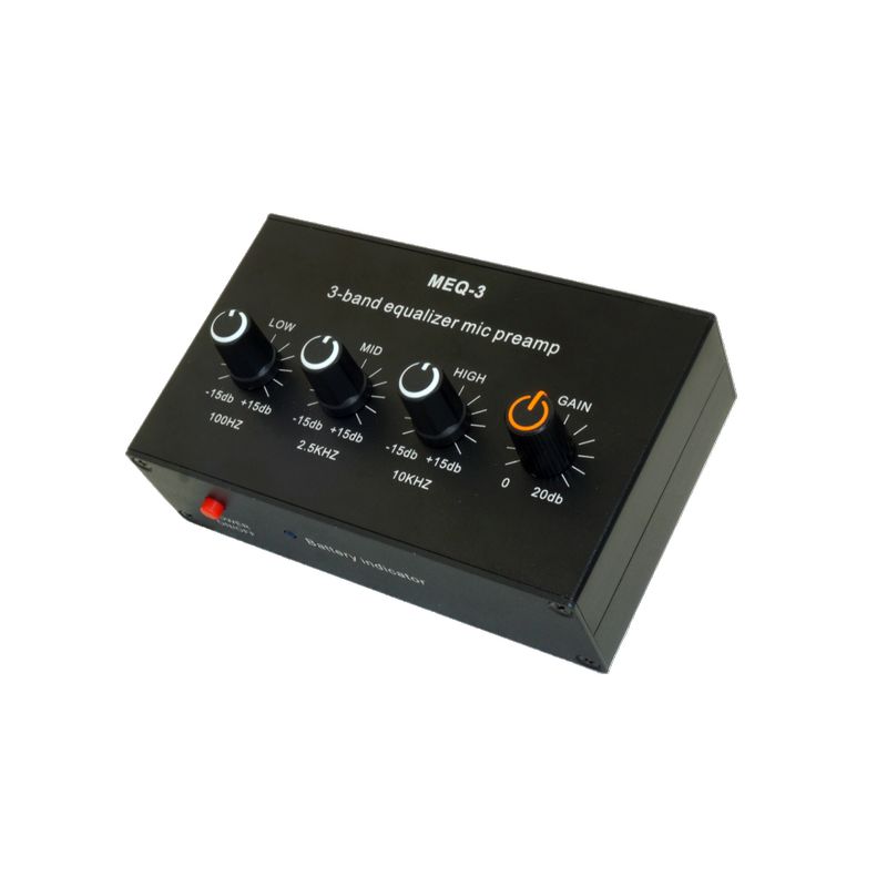 GHXAMP 3 égaliseur micro préampli carte son en direct haut-parleur extérieur Microphone dynamique haut-parleur amplificateur aigus moyens basses