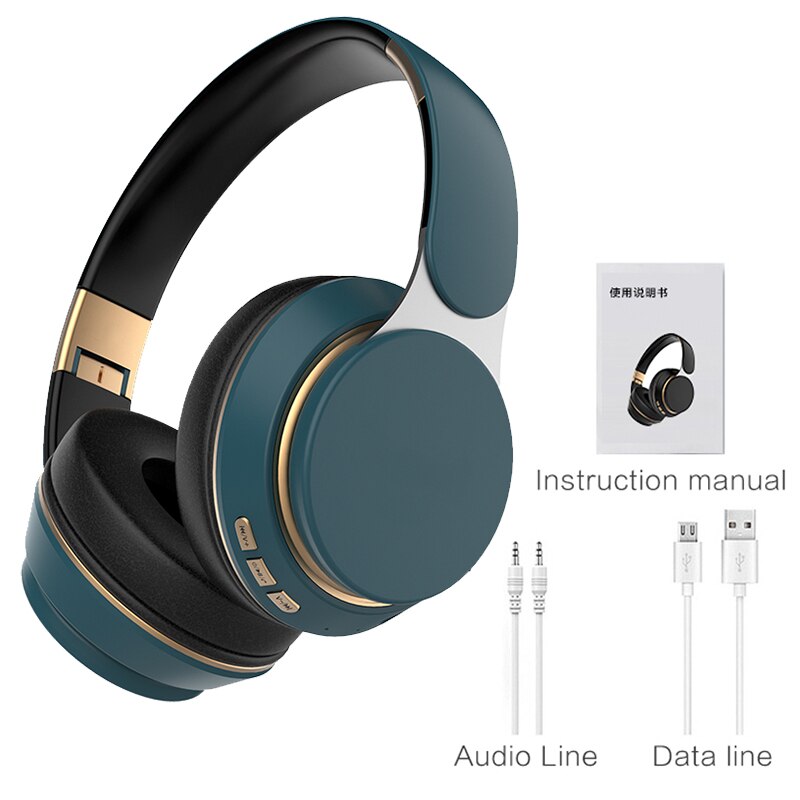 Xiaomi Headset Bluetooth Headset Sport Vouwen Intrekbare Computer Game All-Inclusive Headset Draadloze Bluetooth Met Fm Card: Blauw