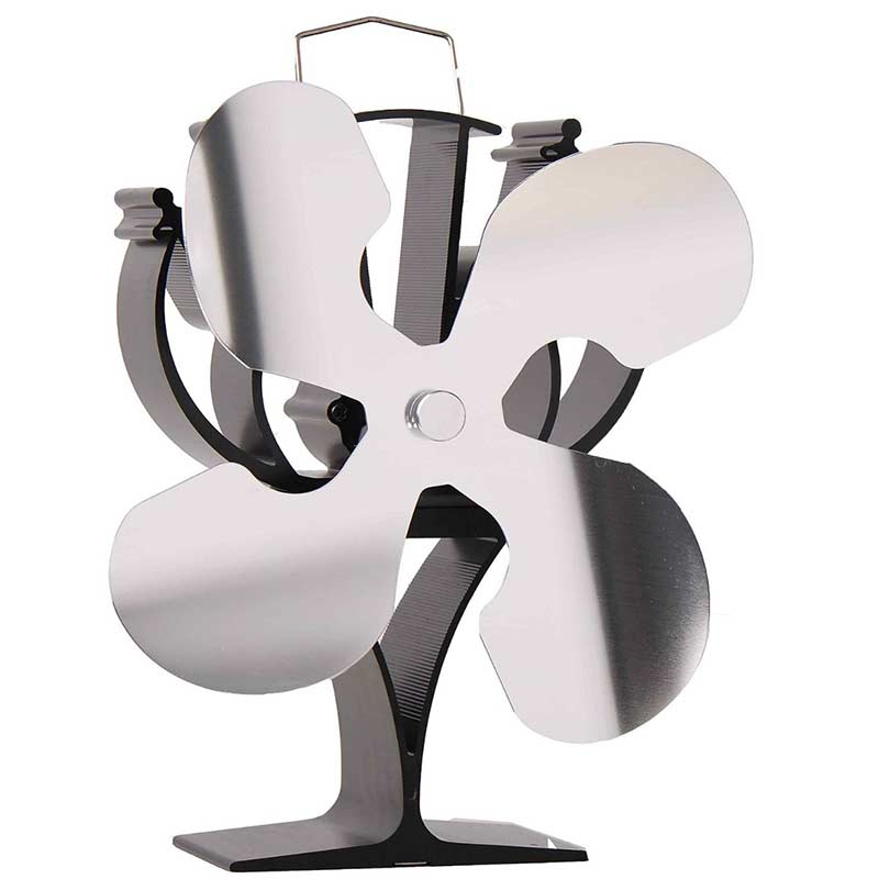 Voda-ventilateur de poêle à 4 lames à énergie thermique, brûleur de bois en rondins, ventilateur pour cheminée silencieux , Distribution de chaleur efficace pour la maison
