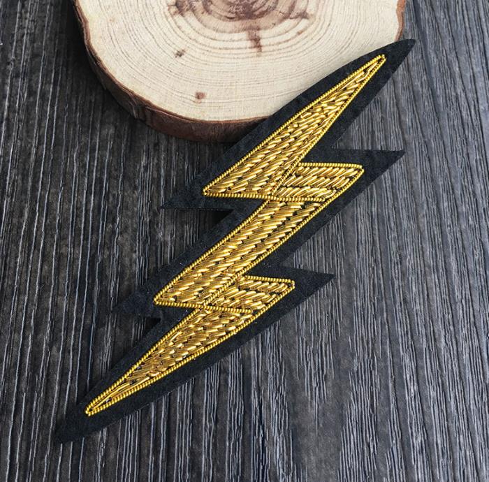 12.5cm flash indisk silkebroderet patchbroche med perler applikationsmærker vintage broderet badgetøjsdekoration: Default Title