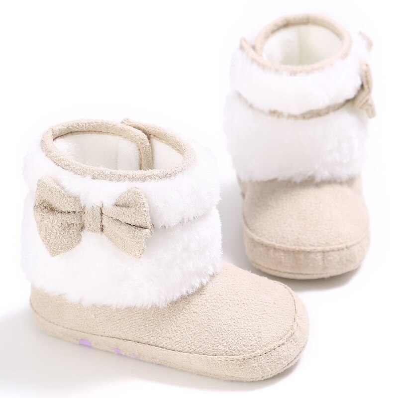 Botas cálidas para bebés y niños, zapatillas de deporte, suela suave, zapatos de bebé para niña, botas: 451-Apricot / 0-6 meses