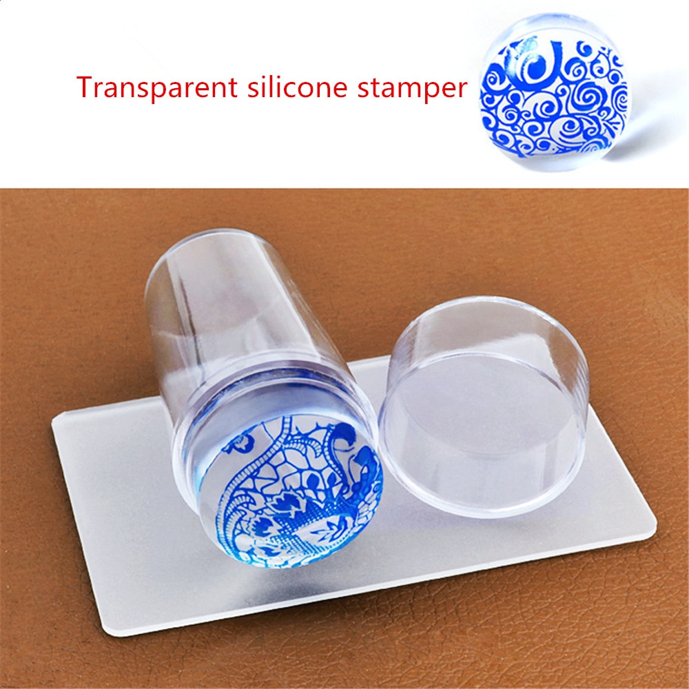 2.8Cm Transparant Siliconen Stamper Stempelen Voor Nagels 1 Pcs Diy Stempel Voor Decoratie
