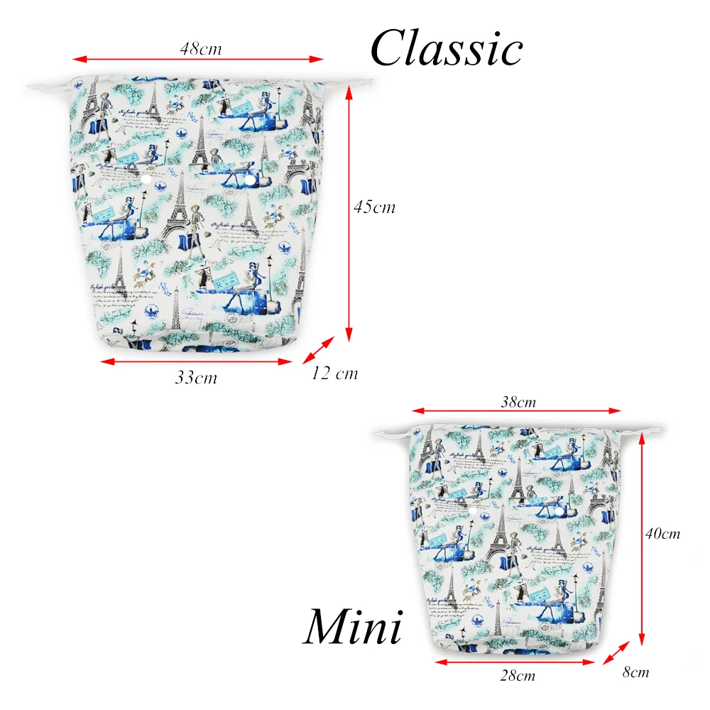 Nouvelle grande capacité classique Mini cordon coloré doublure intérieure insérer pour grand Mini Obag toile poche intérieure pour O sac